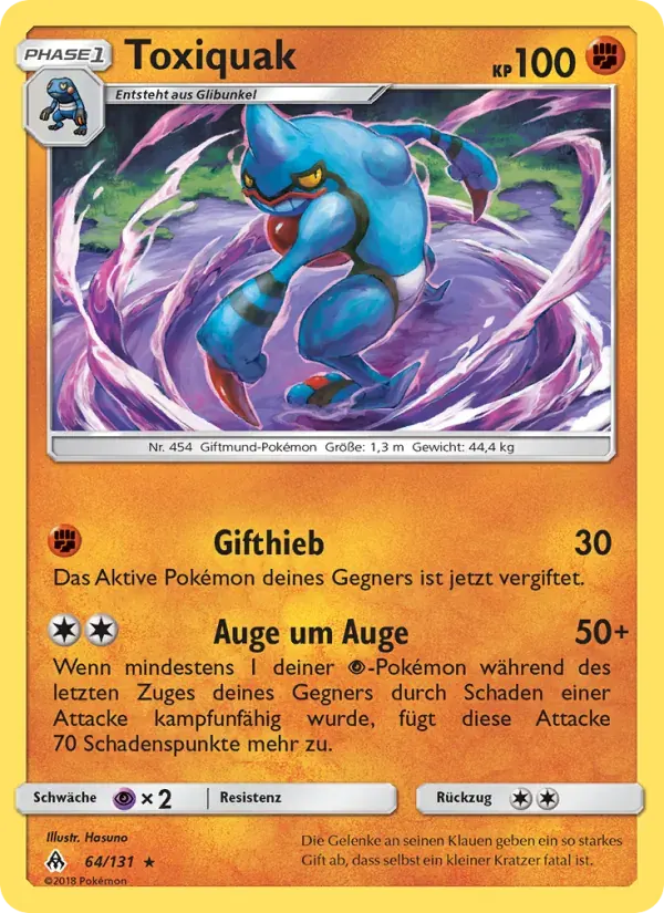 Toxiquak — Grauen Der Lichtfinsternis 64 German Pokémon card