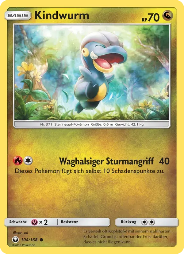 Kindwurm — Sturm Am Firmament 104 German Pokémon card