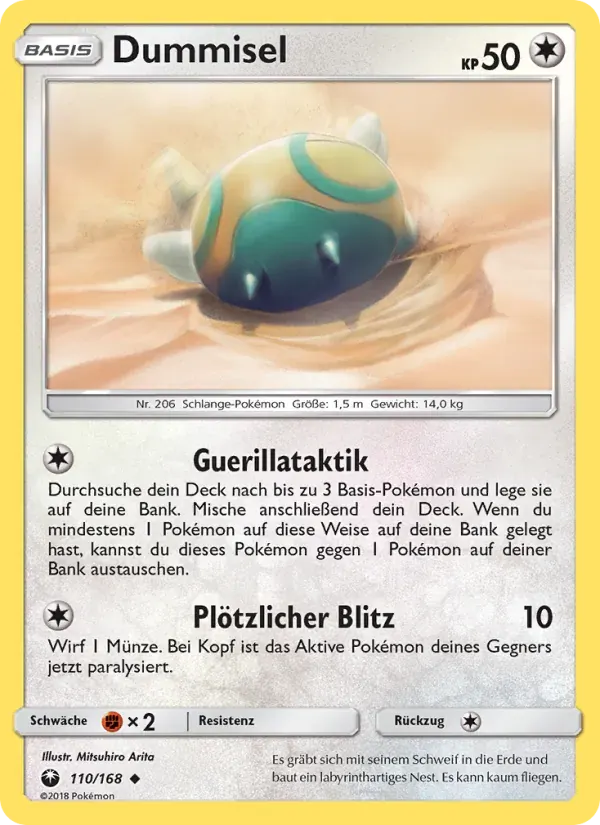 Dummisel — Sturm Am Firmament 110 German Pokémon card