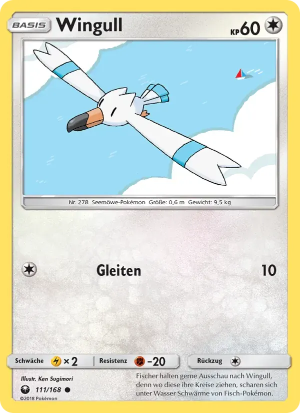 Wingull — Sturm Am Firmament 111 German Pokémon card