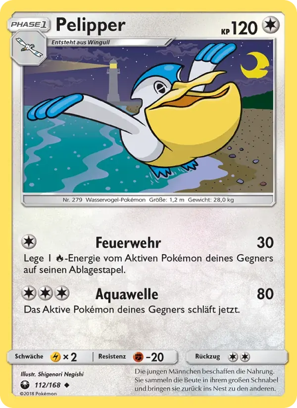 Pelipper — Sturm Am Firmament 112 German Pokémon card