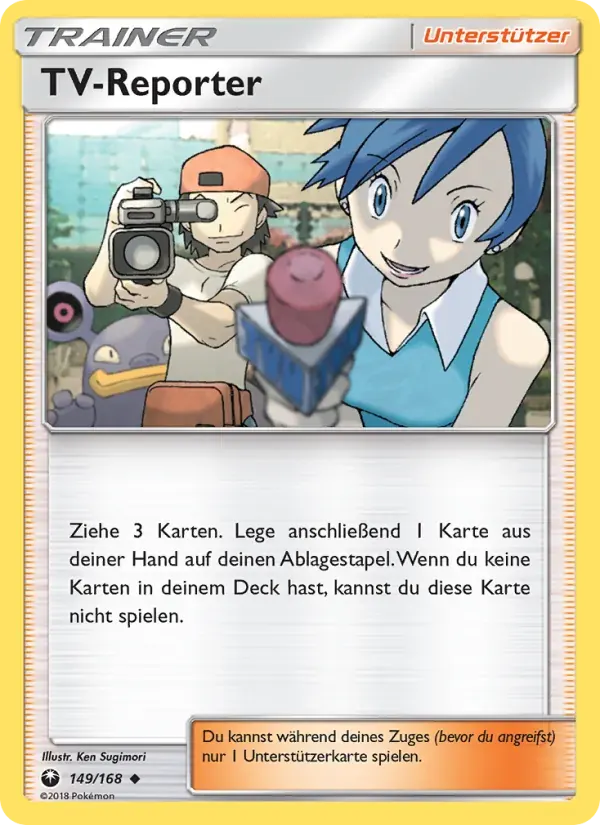 TV-Reporter — Sturm Am Firmament 149 German Pokémon card