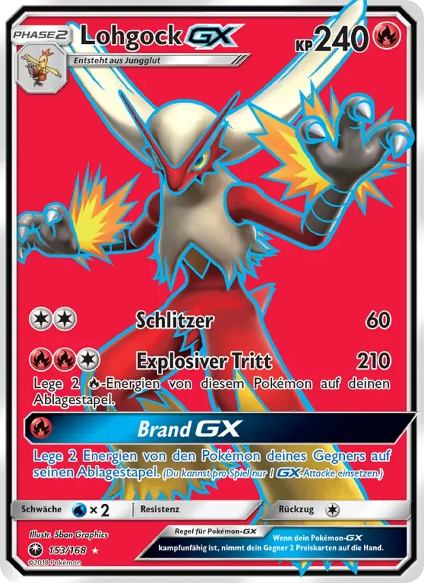 Lohgock GX — Sturm Am Firmament 153 German Pokémon card