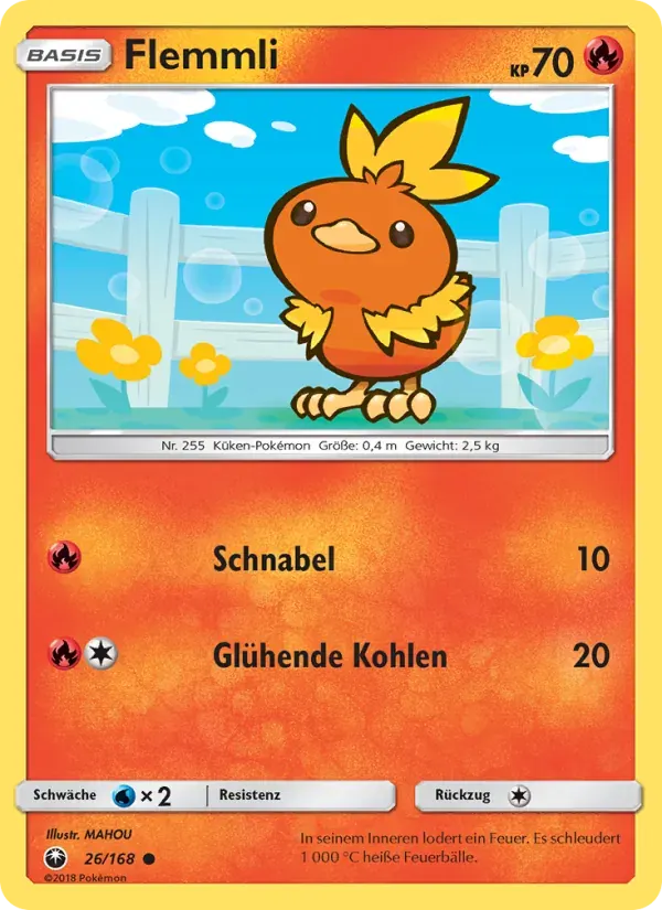 Flemmli — Sturm Am Firmament 26 German Pokémon card