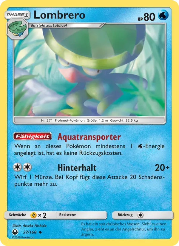Lombrero — Sturm Am Firmament 37 German Pokémon card