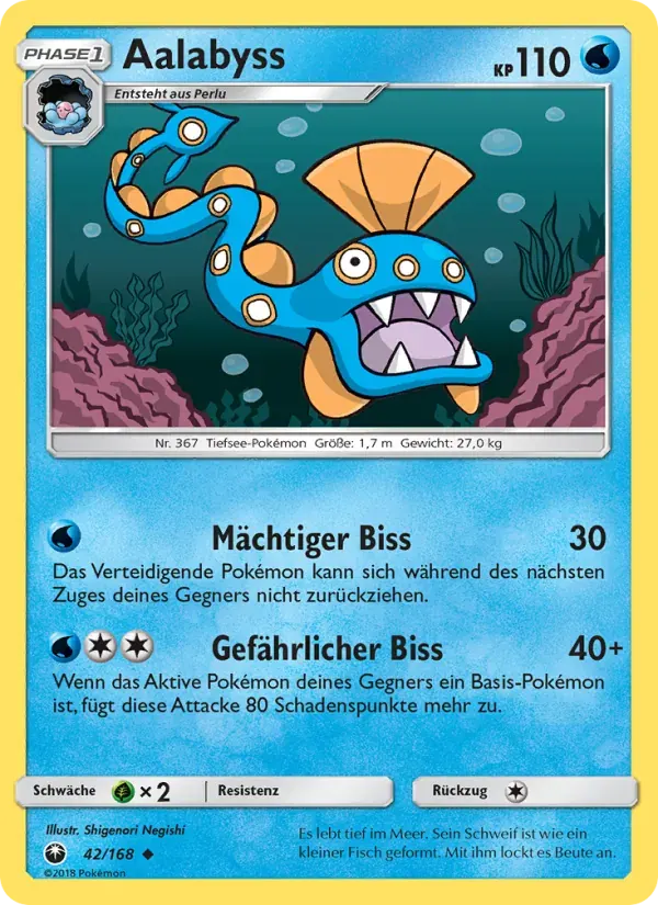 Aalabyss — Sturm Am Firmament 42 German Pokémon card