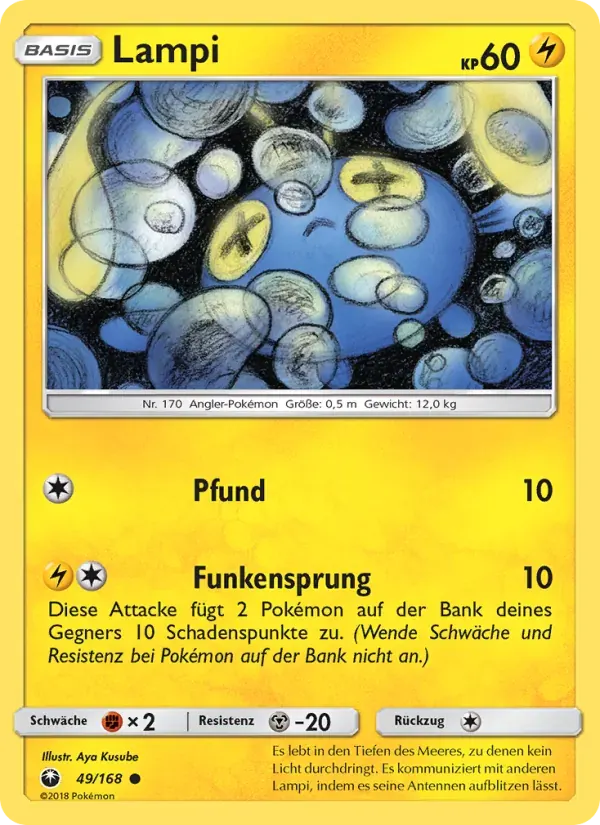 Lampi — Sturm Am Firmament 49 German Pokémon card
