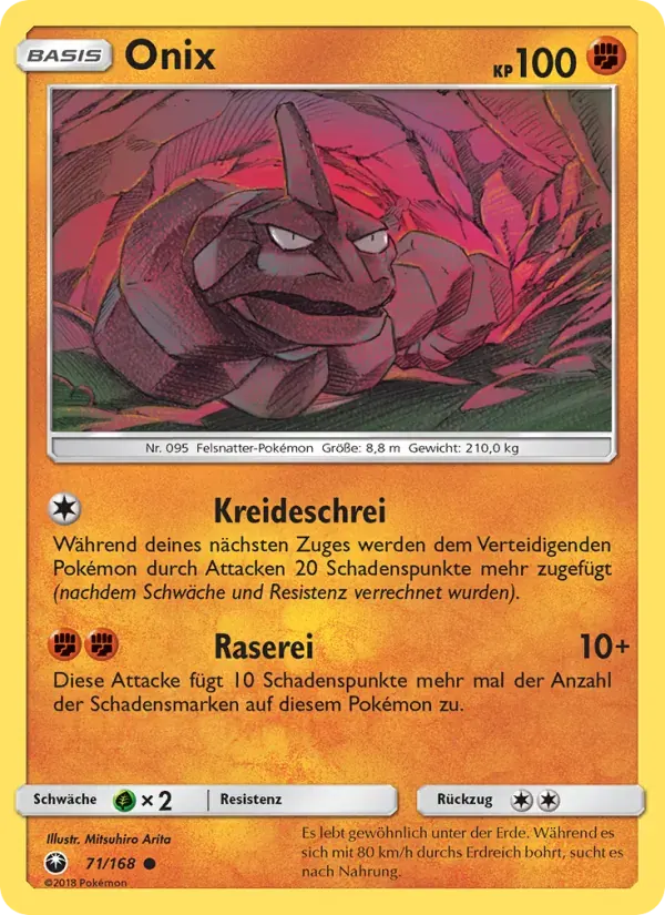 Onix — Sturm Am Firmament 71 German Pokémon card