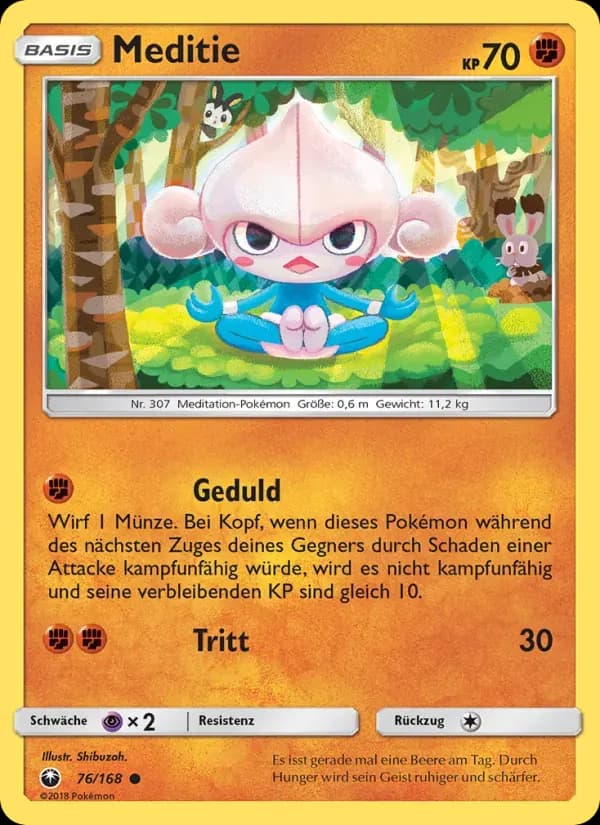 Meditie — Sturm Am Firmament 76 German Pokémon card
