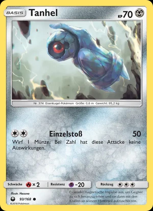 Tanhel — Sturm Am Firmament 93 German Pokémon card