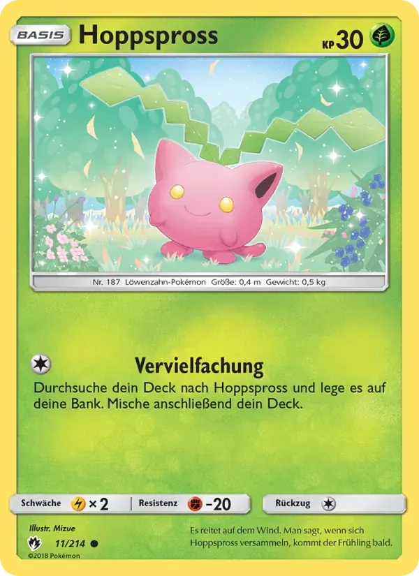 Hoppspross — Echo des Donners 11 German Pokémon card