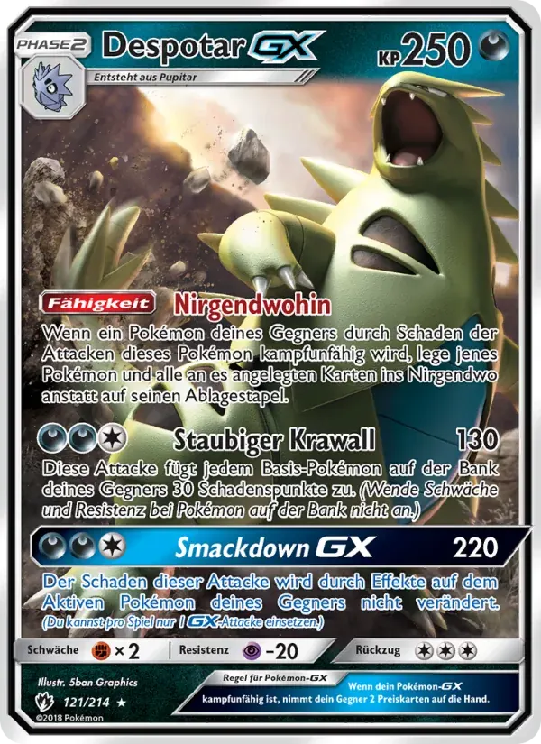 Despotar GX — Echo des Donners 121 German Pokémon card