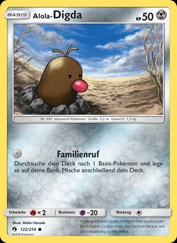 Alola-Digda — Echo des Donners 122 German Pokémon card