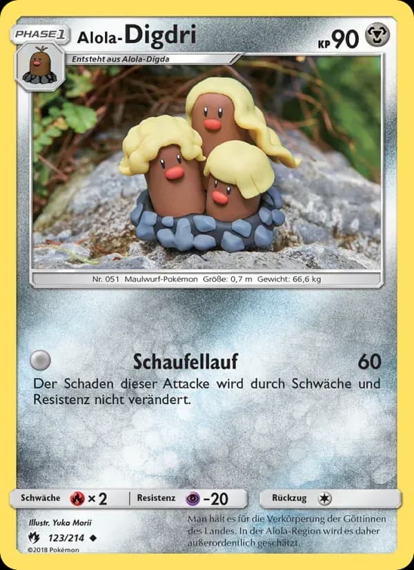 Alola-Digdri — Echo des Donners 123 German Pokémon card