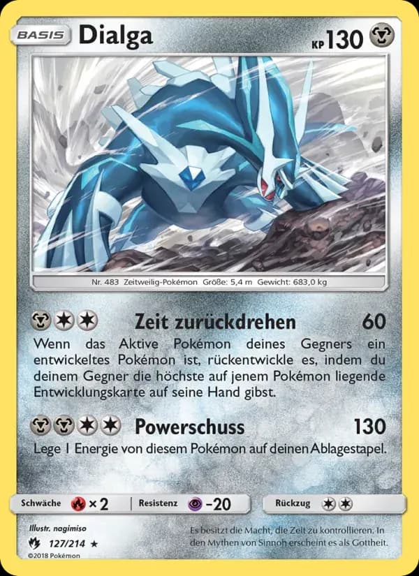 Dialga — Echo des Donners 127 German Pokémon card