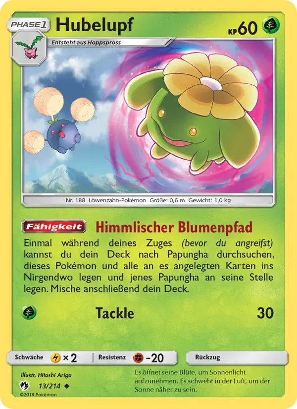 Hubelupf — Echo des Donners 13 German Pokémon card