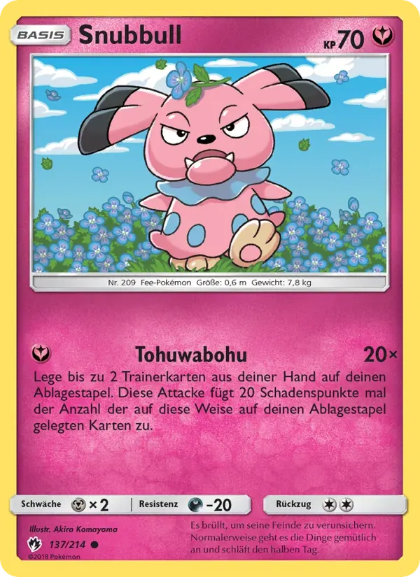 Snubbull — Echo des Donners 137 German Pokémon card
