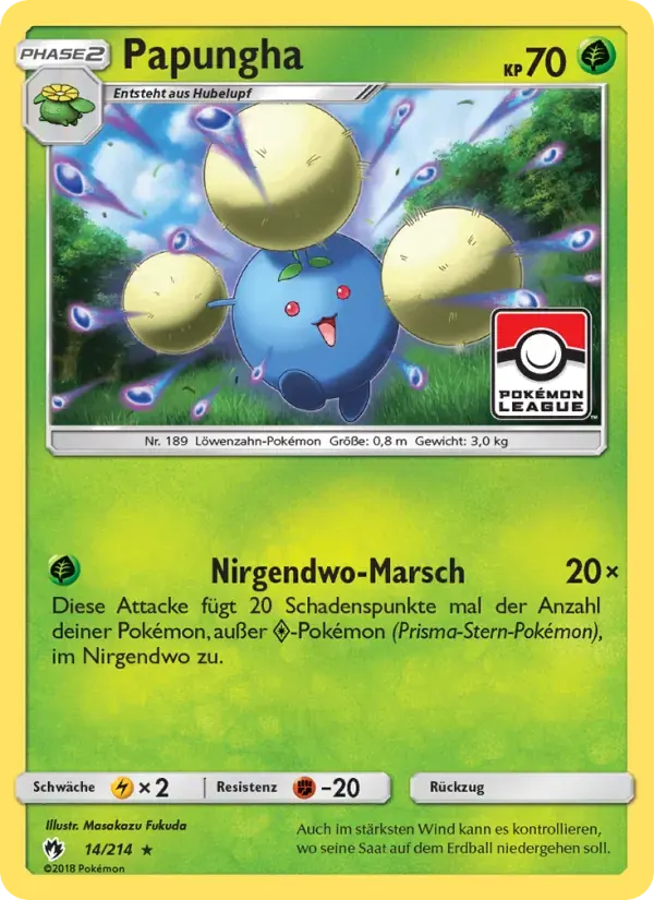 Papungha — Echo des Donners 14 German Pokémon card