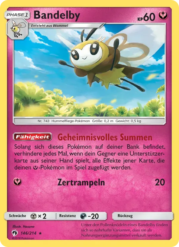Bandelby — Echo des Donners 146 German Pokémon card