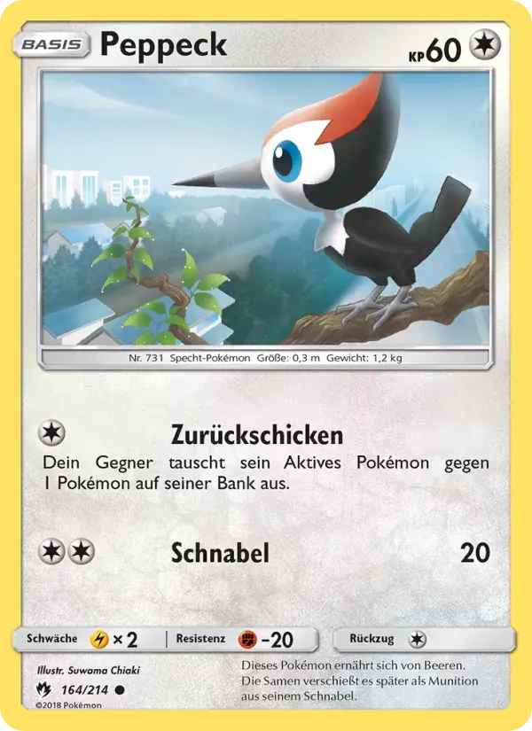 Peppeck — Echo des Donners 164 German Pokémon card