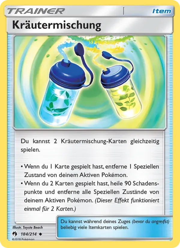 Kräutermischung — Echo des Donners 184 German Pokémon card
