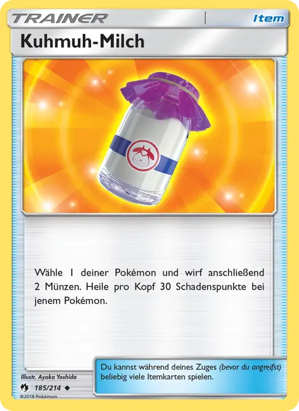 Kuhmuh-Milch — Echo des Donners 185 German Pokémon card