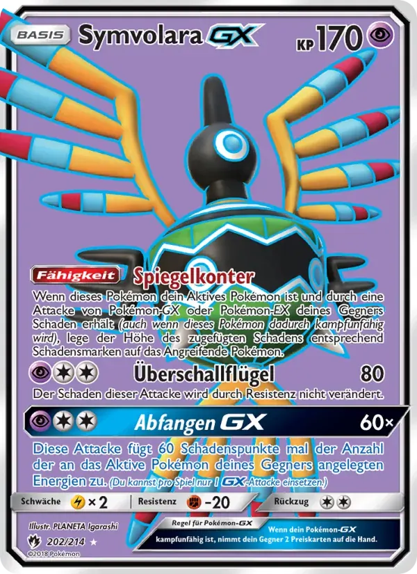 Symvolara GX — Echo des Donners 202 German Pokémon card