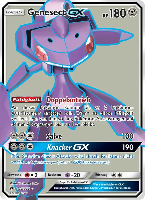 Genesect GX — Echo des Donners 204 German Pokémon card