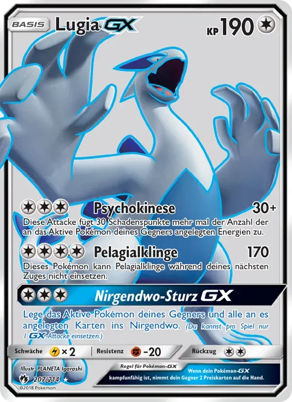 Lugia GX — Echo des Donners 207 German Pokémon card