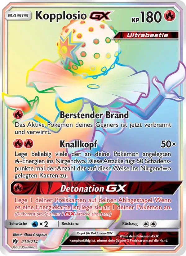 Kopplosio GX — Echo des Donners 219 German Pokémon card