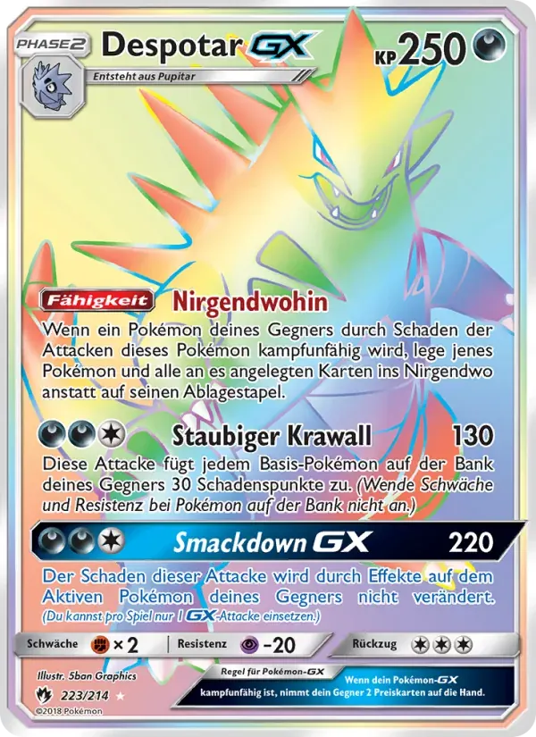 Despotar GX — Echo des Donners 223 German Pokémon card