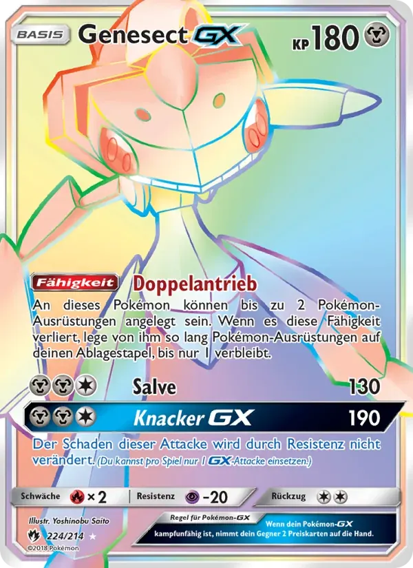 Genesect GX — Echo des Donners 224 German Pokémon card