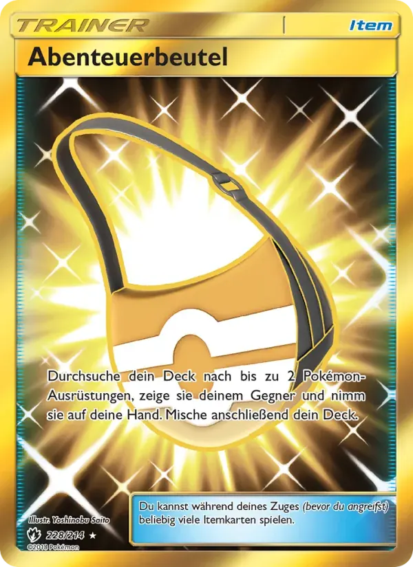 Abenteuerbeutel — Echo des Donners 228 German Pokémon card