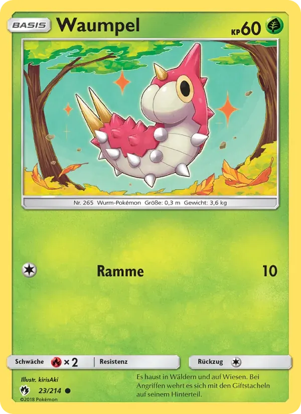Waumpel — Echo des Donners 23 German Pokémon card