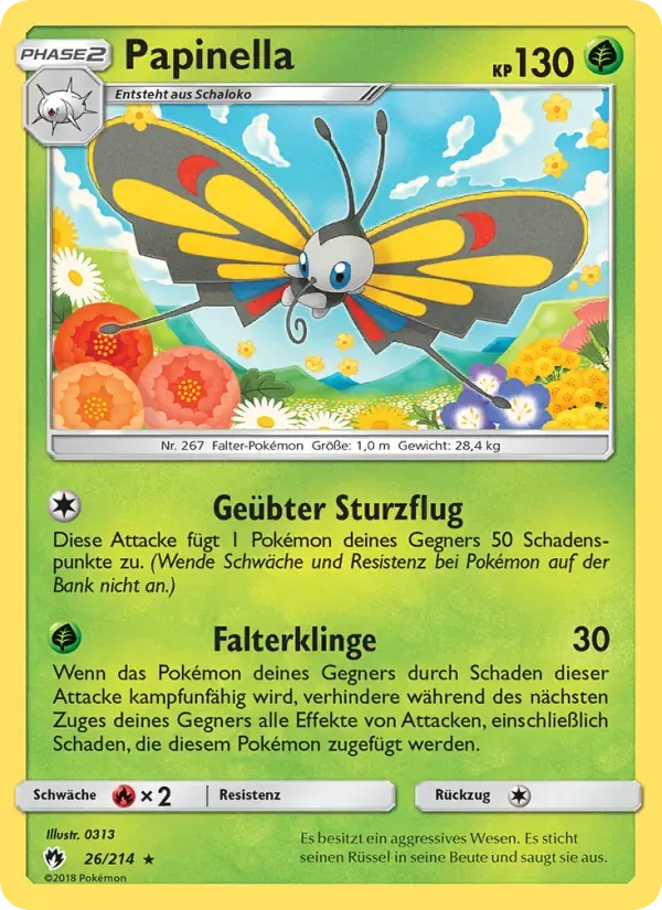 Papinella — Echo des Donners 26 German Pokémon card