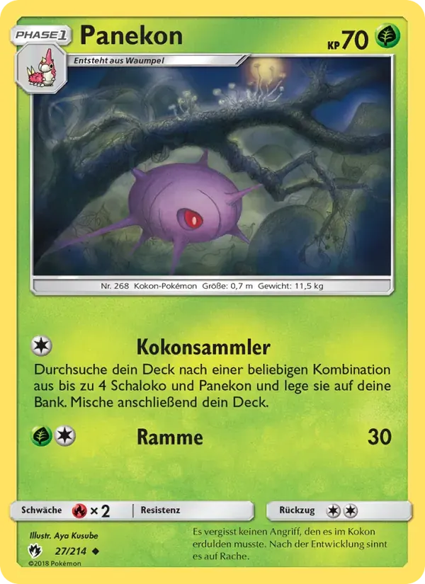 Panekon — Echo des Donners 27 German Pokémon card