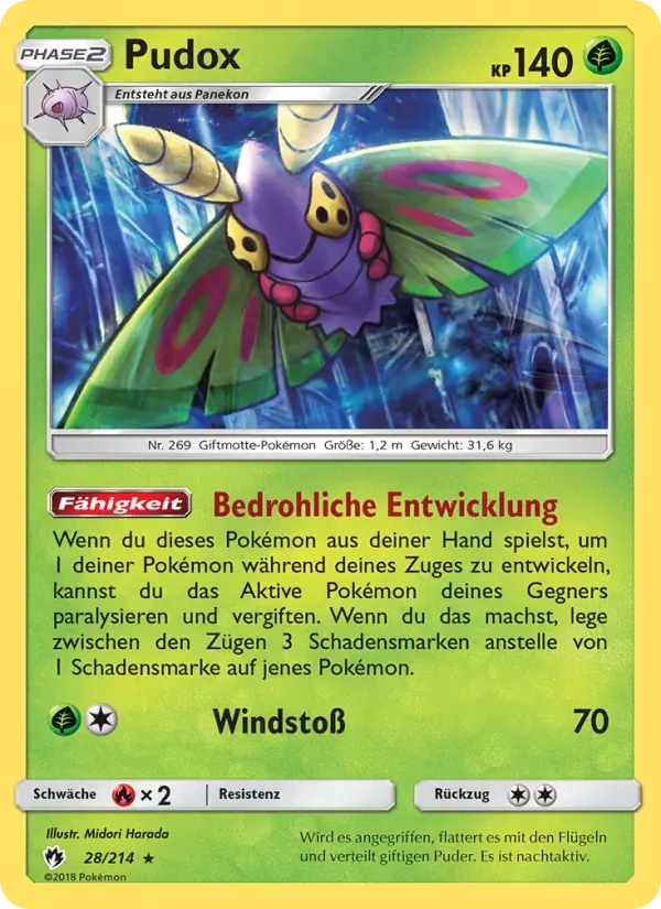 Pudox — Echo des Donners 28 German Pokémon card