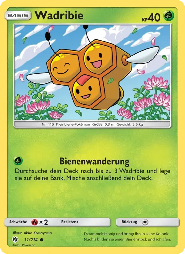 Wadribie — Echo des Donners 31 German Pokémon card