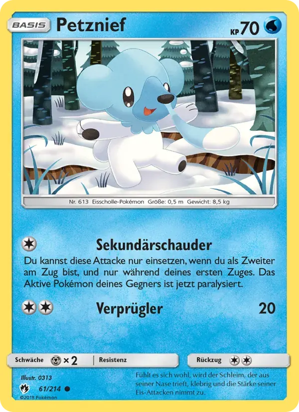 Petznief — Echo des Donners 61 German Pokémon card