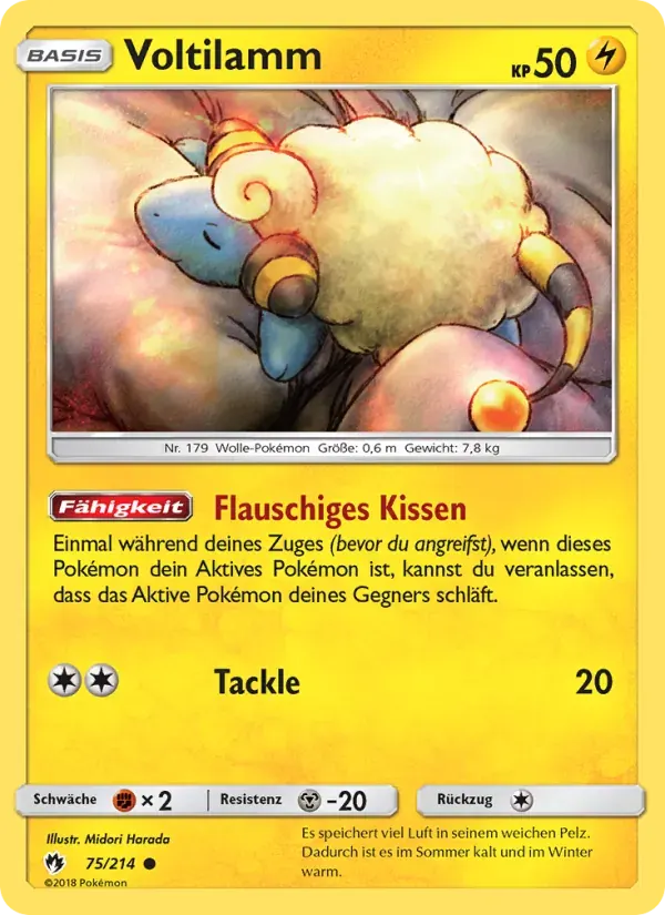 Voltilamm — Echo des Donners 75 German Pokémon card