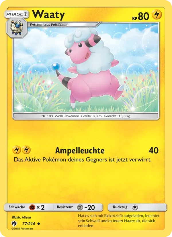 Waaty — Echo des Donners 77 German Pokémon card