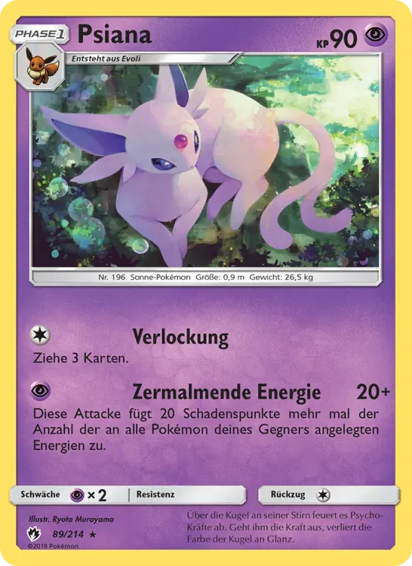 Psiana — Echo des Donners 89 German Pokémon card