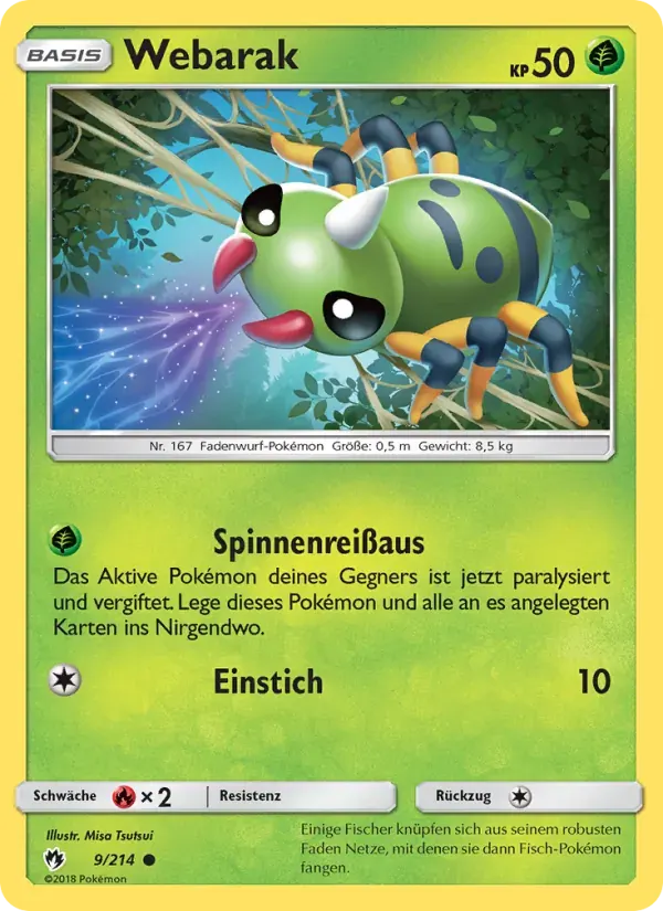 Webarak — Echo des Donners 9 German Pokémon card