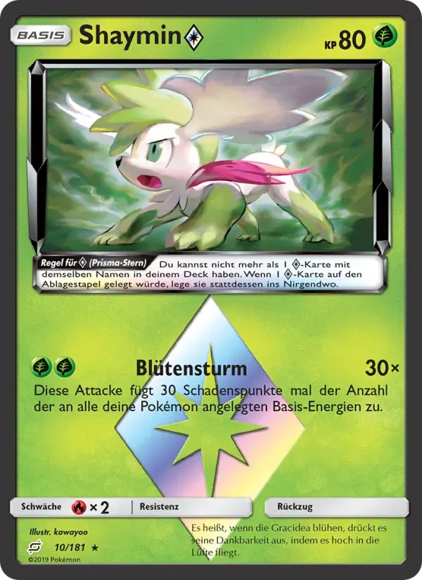 Shaymin ◇ — Teams Sind Trumpf 10 German Pokémon card