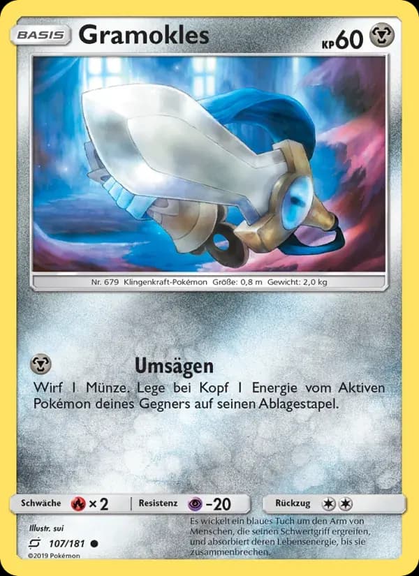 Gramokles — Teams Sind Trumpf 107 German Pokémon card