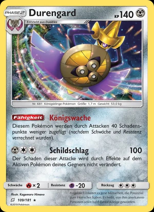 Durengard — Teams Sind Trumpf 109 German Pokémon card