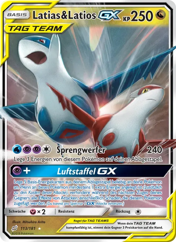 Latias & Latios GX — Teams Sind Trumpf 113 German Pokémon card