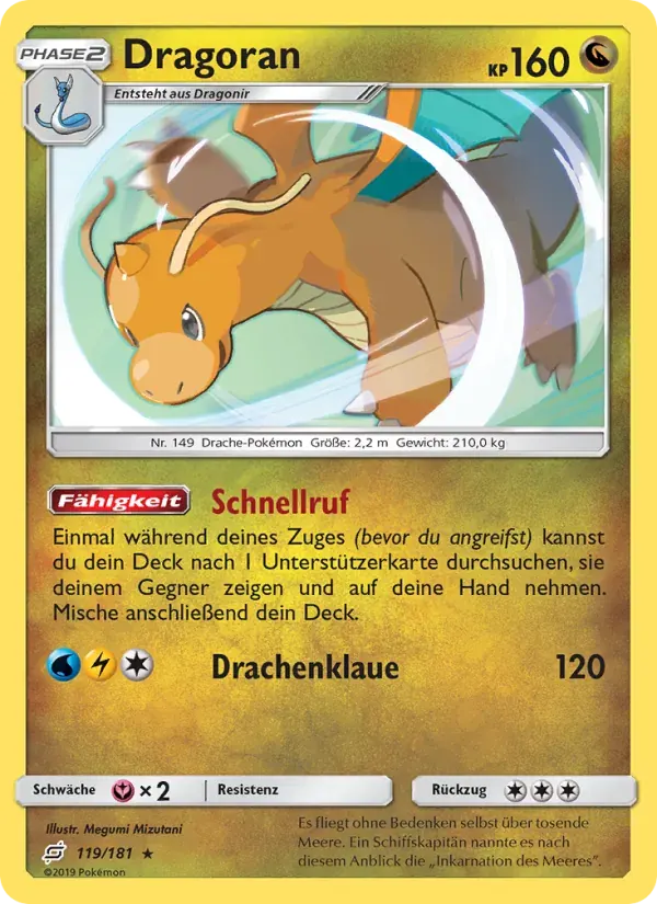 Dragoran — Teams Sind Trumpf 119 German Pokémon card