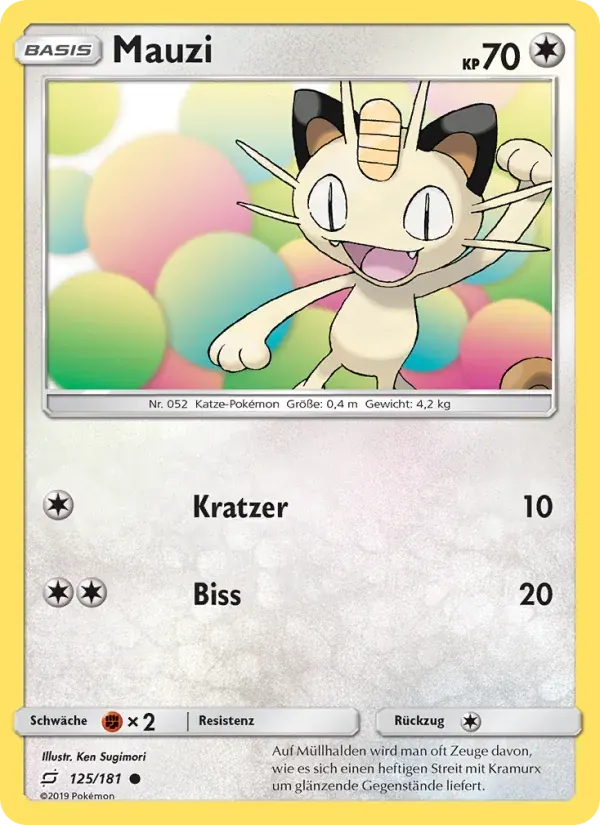 Mauzi — Teams Sind Trumpf 125 German Pokémon card