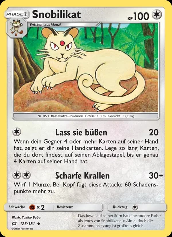 Snobilikat — Teams Sind Trumpf 126 German Pokémon card